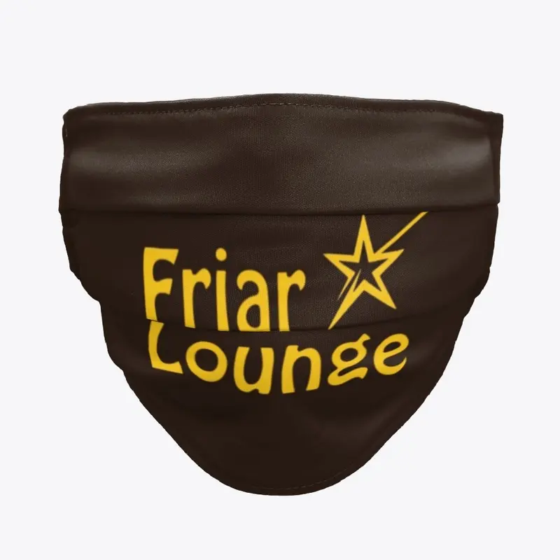 FriarLounge Brown Logo Design Face Mask